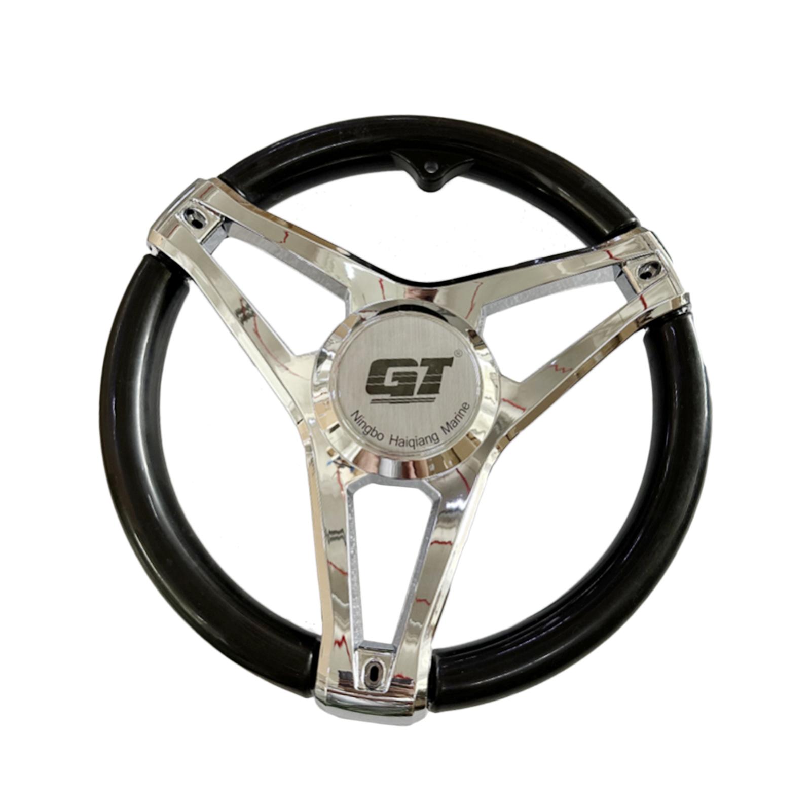 Fishing Boat Steering Wheel - Uniwersalny kierownica morska 350 mm, czarna,
