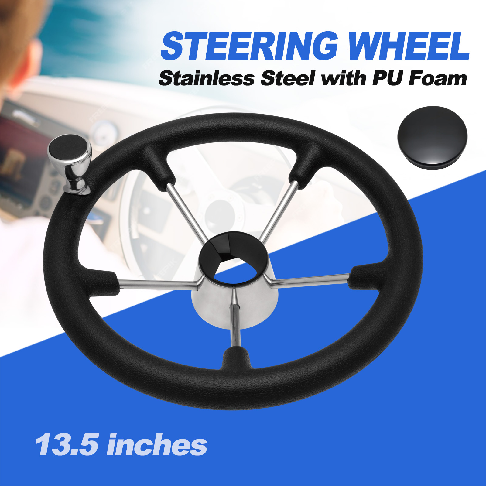 Kierownica łodzi ze stali nier – Fishing Boat Steering Wheel recenzja i cena
